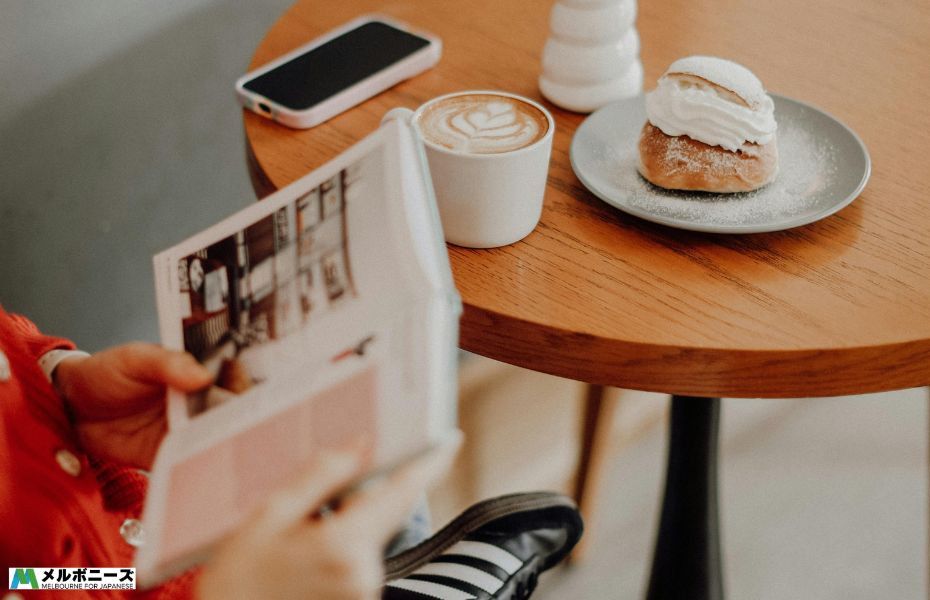 Cafe reading book