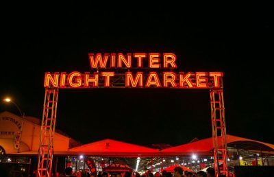 Winter night market